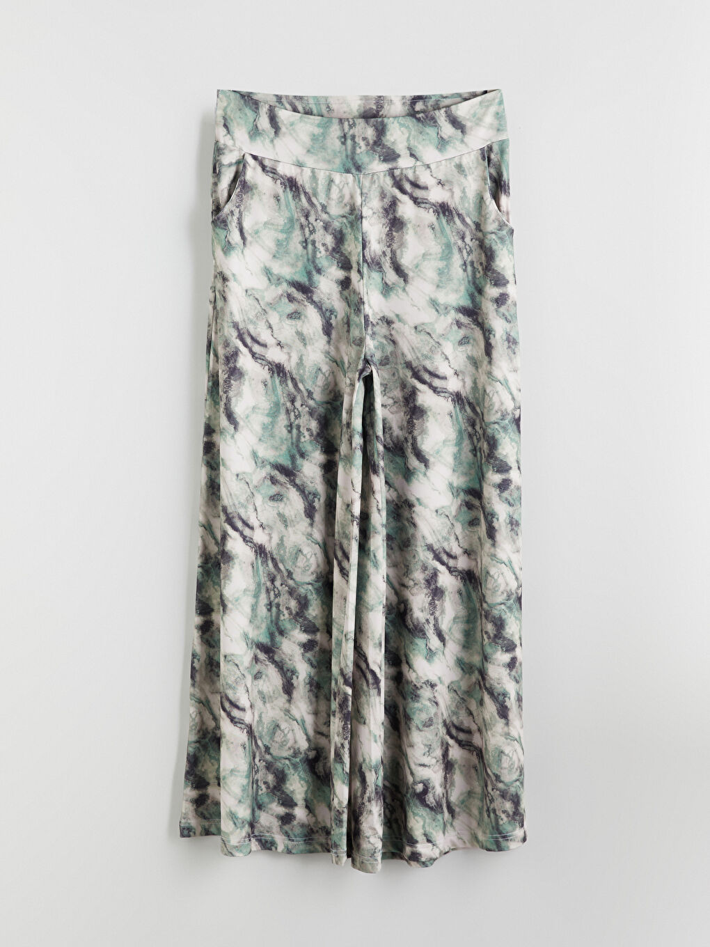 Elasticated Waist Patterned Women's Trousers -S5O196Z8-LRR
