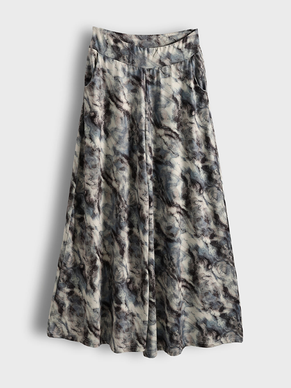Elasticated Waist Patterned Women's Trousers -S5O196Z8-LRW