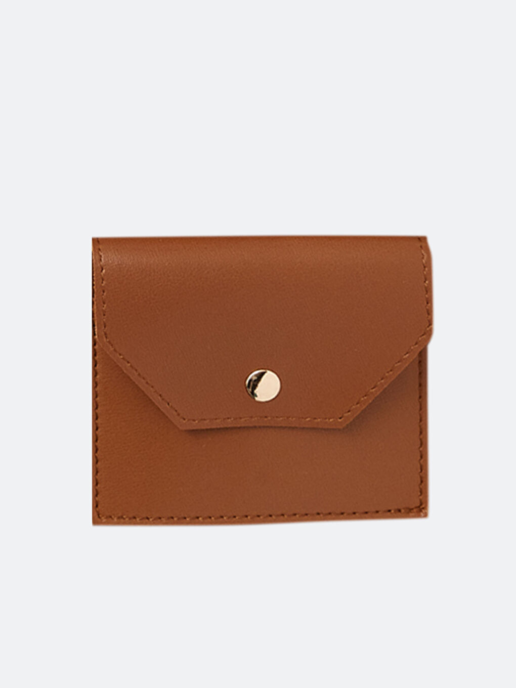 Kahverengi Deri Görünümlü Kadın Cüzdan