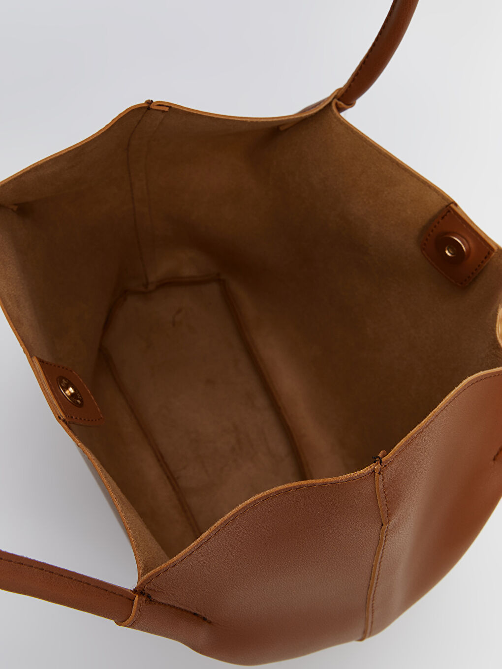 LCW ACCESSORIES Kahverengi Deri Görünümlü Kadın Omuz Çantası - 2