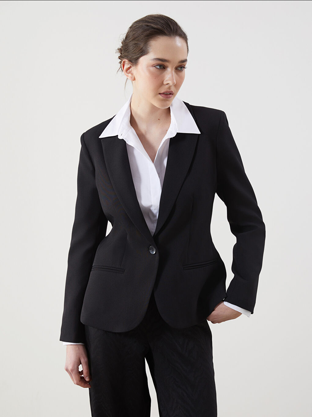 Regular Fit Women's Blazer Jacket -S5O209Z8-CVL