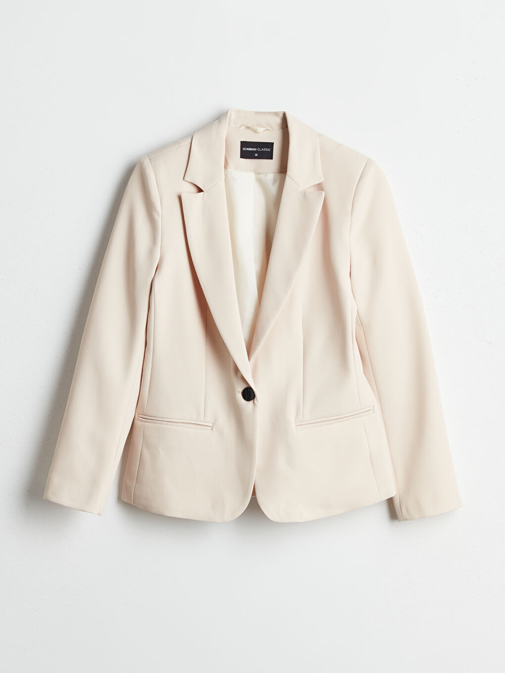 LCWAIKIKI Classic Bej Regular Fit Kadın Blazer Ceket - 4