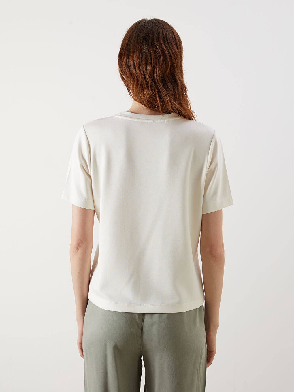 Crew Neck Embroidered Women's T-Shirt -S5O215Z8-FDJ