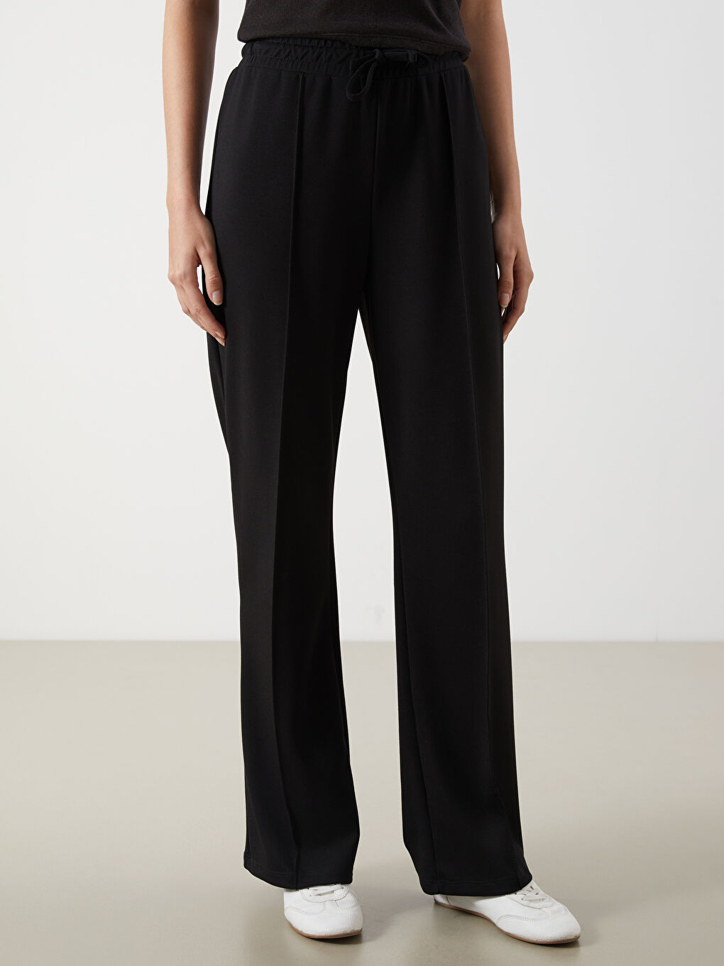 Elasticated Waist Wide Leg Women's Sweatpants -S5O216Z8-CVL