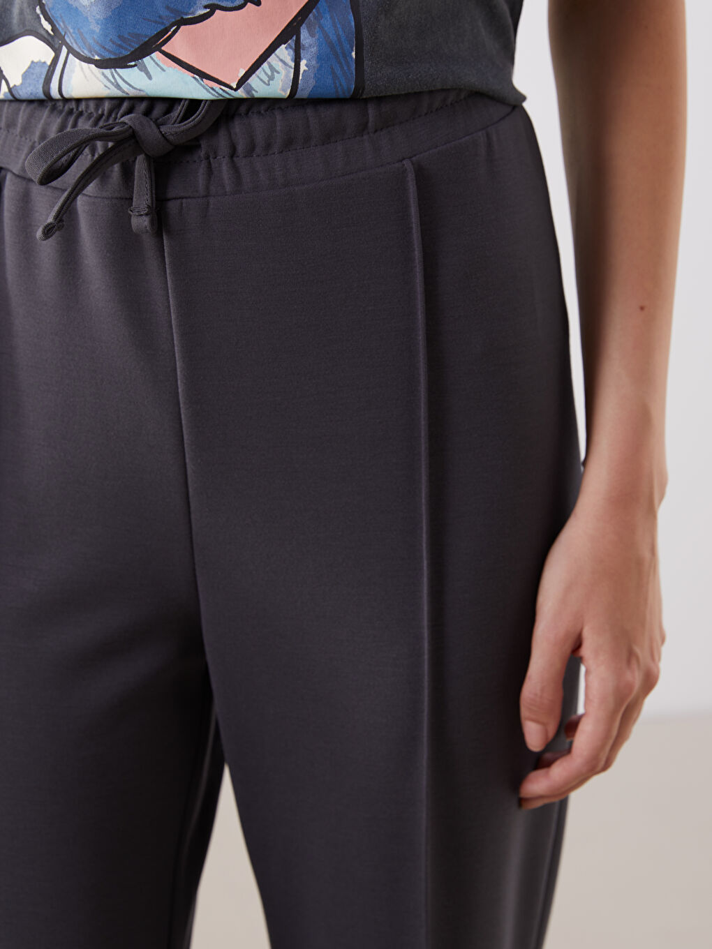 Women's Wide Leg Elastic Waist Tracksuit Bottom -S5O216Z8-HEF