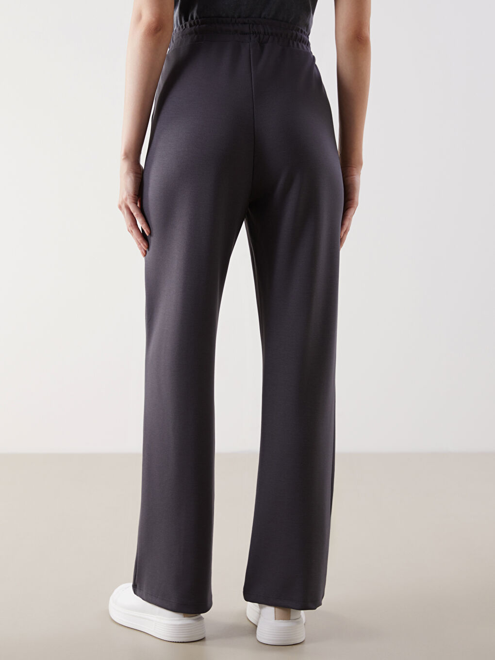 Women's Wide Leg Elastic Waist Tracksuit Bottom -S5O216Z8-HEF