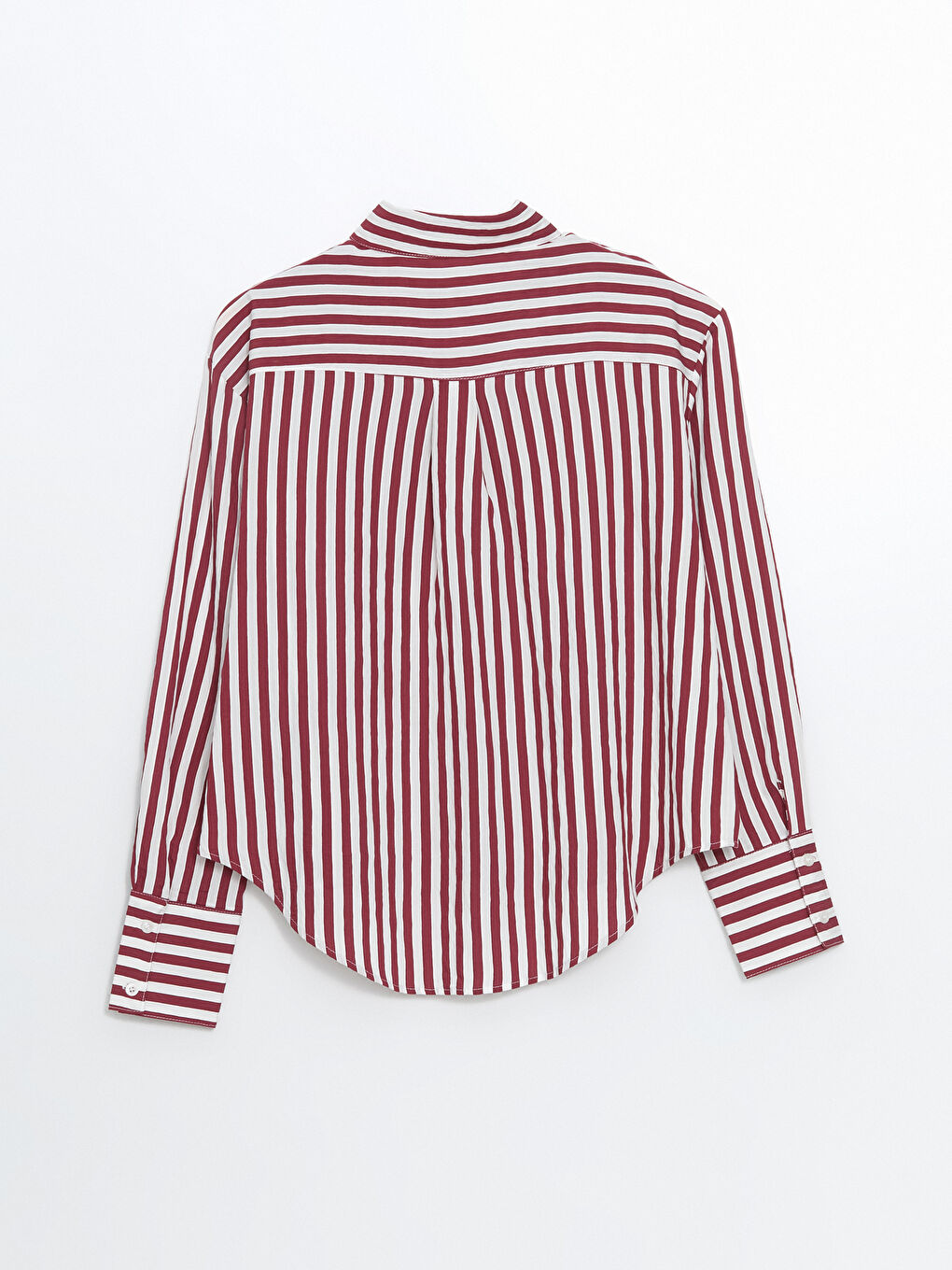 Kırmızı Çizgili Oversize Kadın Gömlek-5