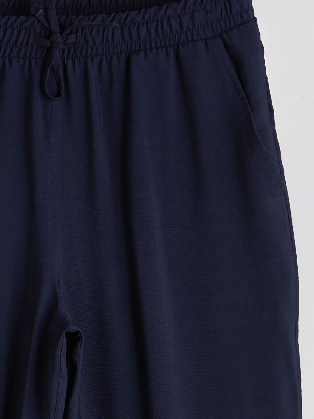 İndigo Beli Lastikli Havuç Kesim Kadın Pantolon-7