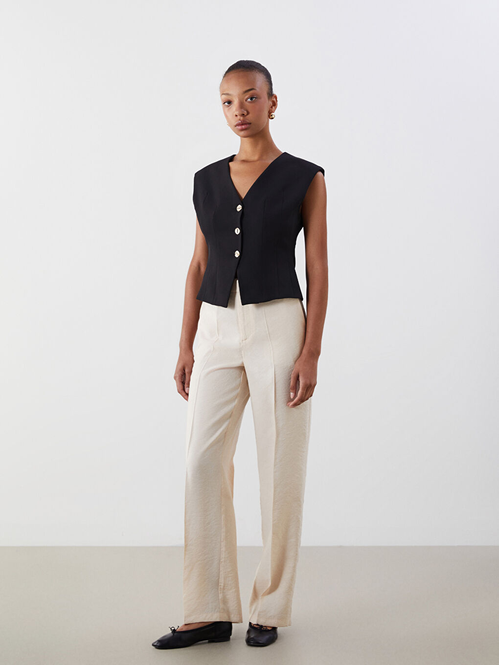 Woman BEIGE Trousers -S5O264Z8-FT0