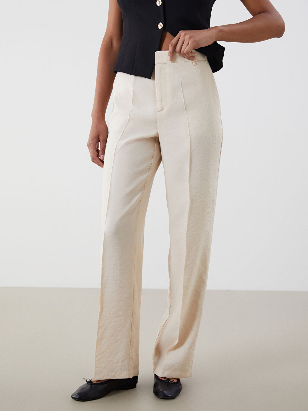 Woman BEIGE Trousers -S5O264Z8-FT0