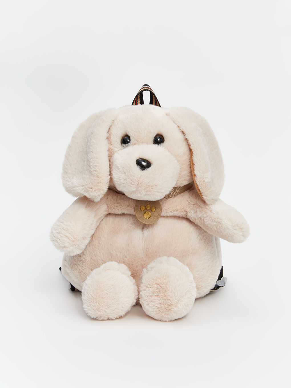 Bej Ayı Figürlü Erkek Çocuk Pelüş Sırt Çantası