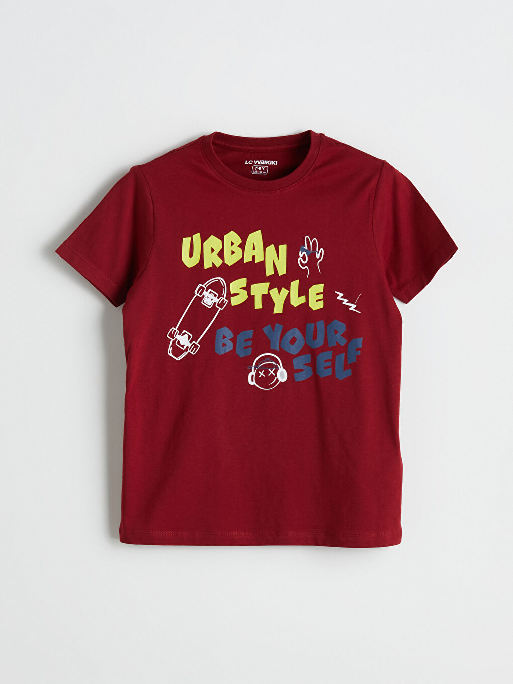 LCW Kids Kirmizi Bisiklet Yaka Erkek Çocuk Pijama Üst