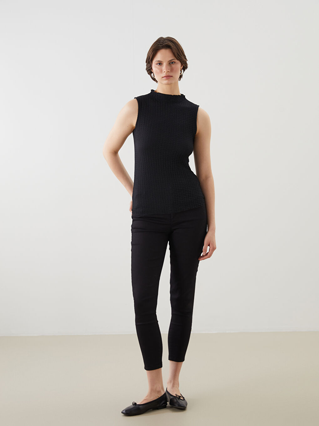 Woman BLACK Tank Top -S5O392Z8-CVL