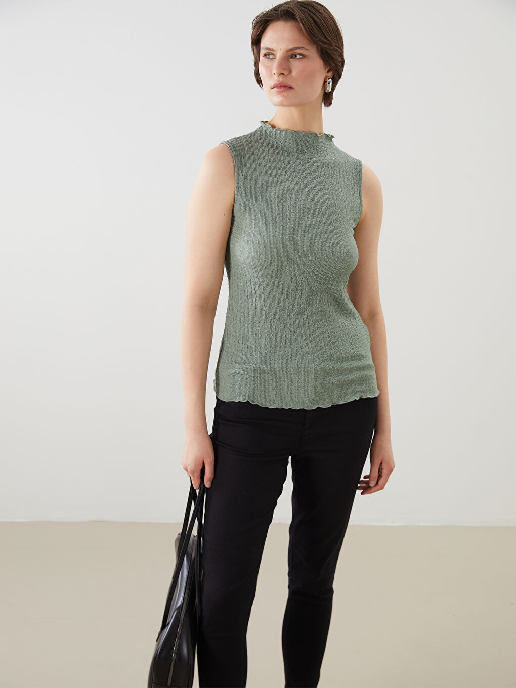 Woman GREEN Tank Top -S5O392Z8-GC8