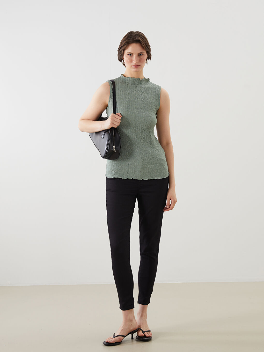 Woman GREEN Tank Top -S5O392Z8-GC8
