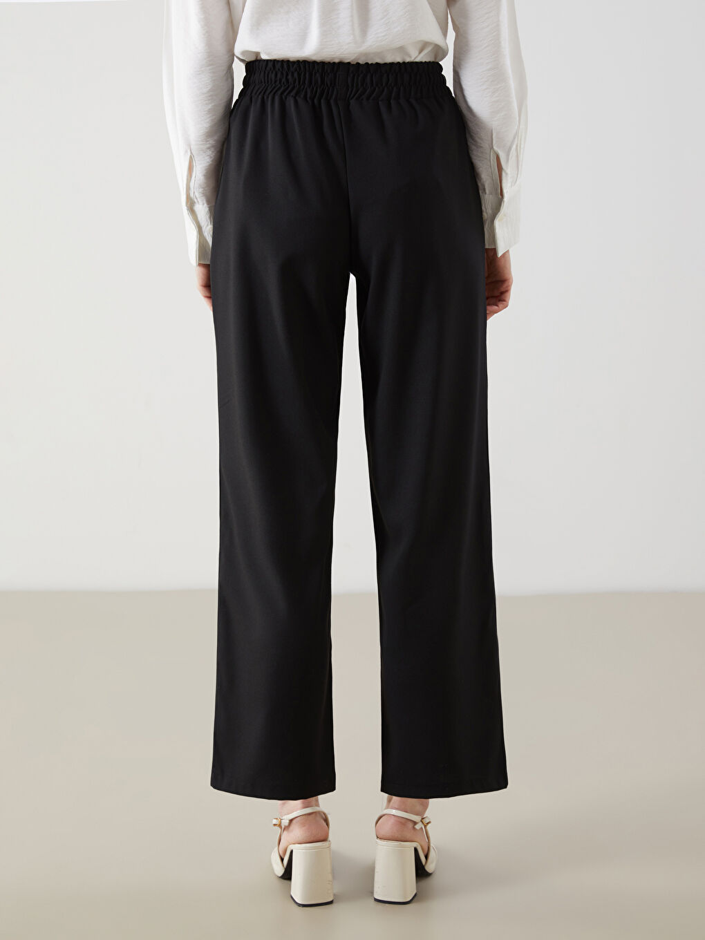 Elastic Waist Women'S Pants -S5O395Z8-CVL