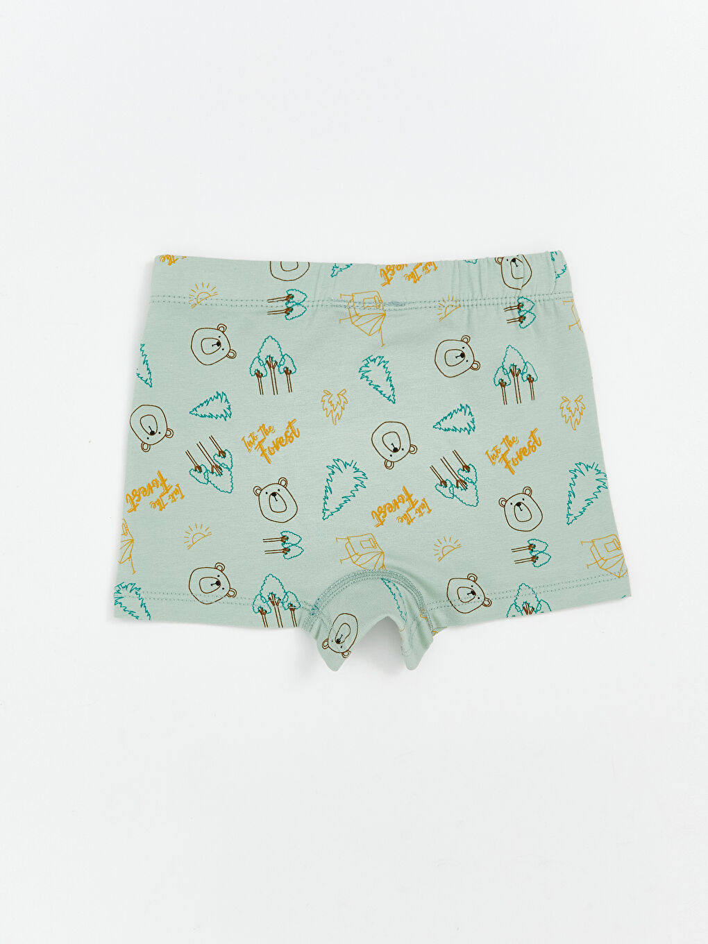 Yeşil Beli Lastikli Erkek Çocuk Boxer-1