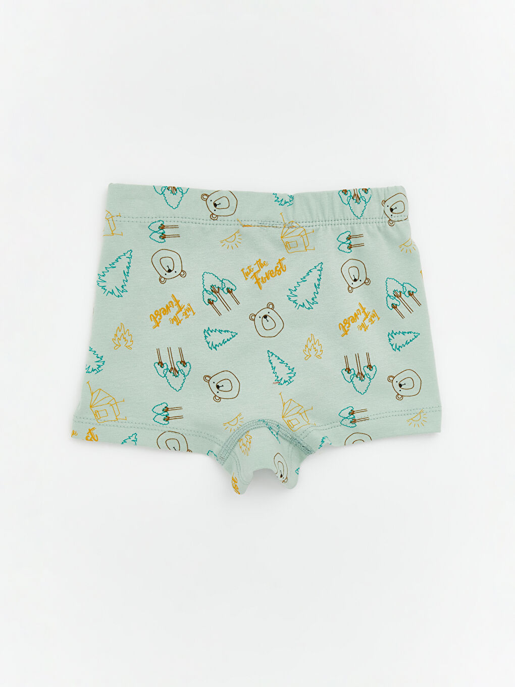 Yeşil Beli Lastikli Erkek Çocuk Boxer-1