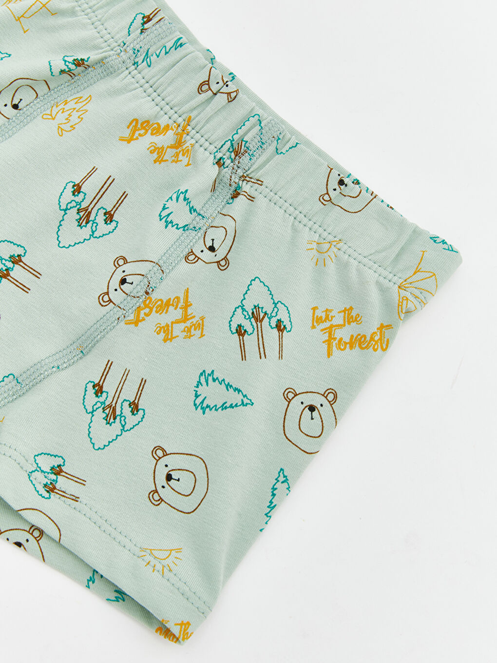 Yeşil Beli Lastikli Erkek Çocuk Boxer-2