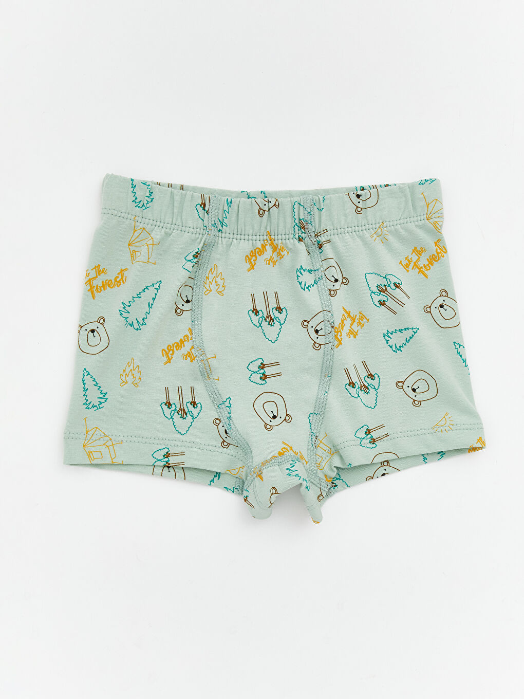 Yeşil Beli Lastikli Erkek Çocuk Boxer