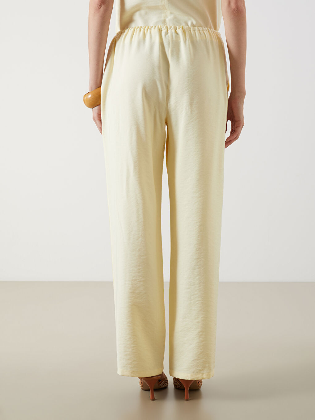 Elastic Waist Wide Leg Women's Trousers -S5O441Z8-FDQ