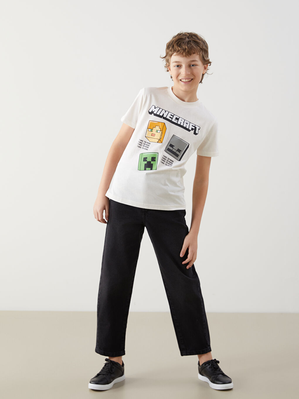 Elastic Waist Boy Denim Trousers -S5O446Z4-326
