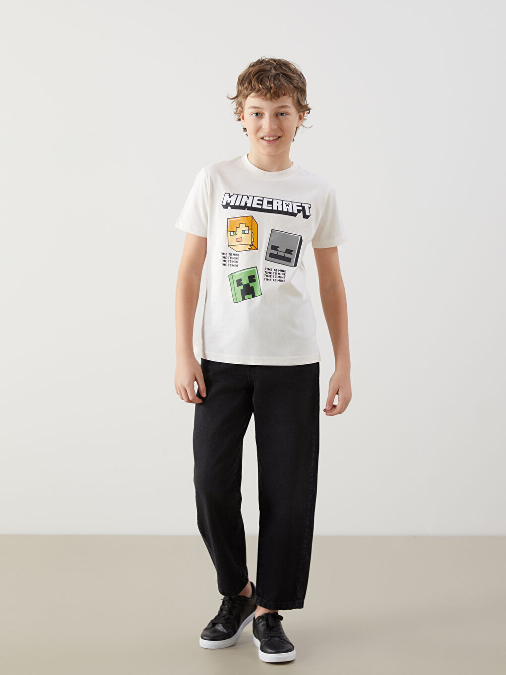 Elastic Waist Boy Denim Trousers -S5O446Z4-326