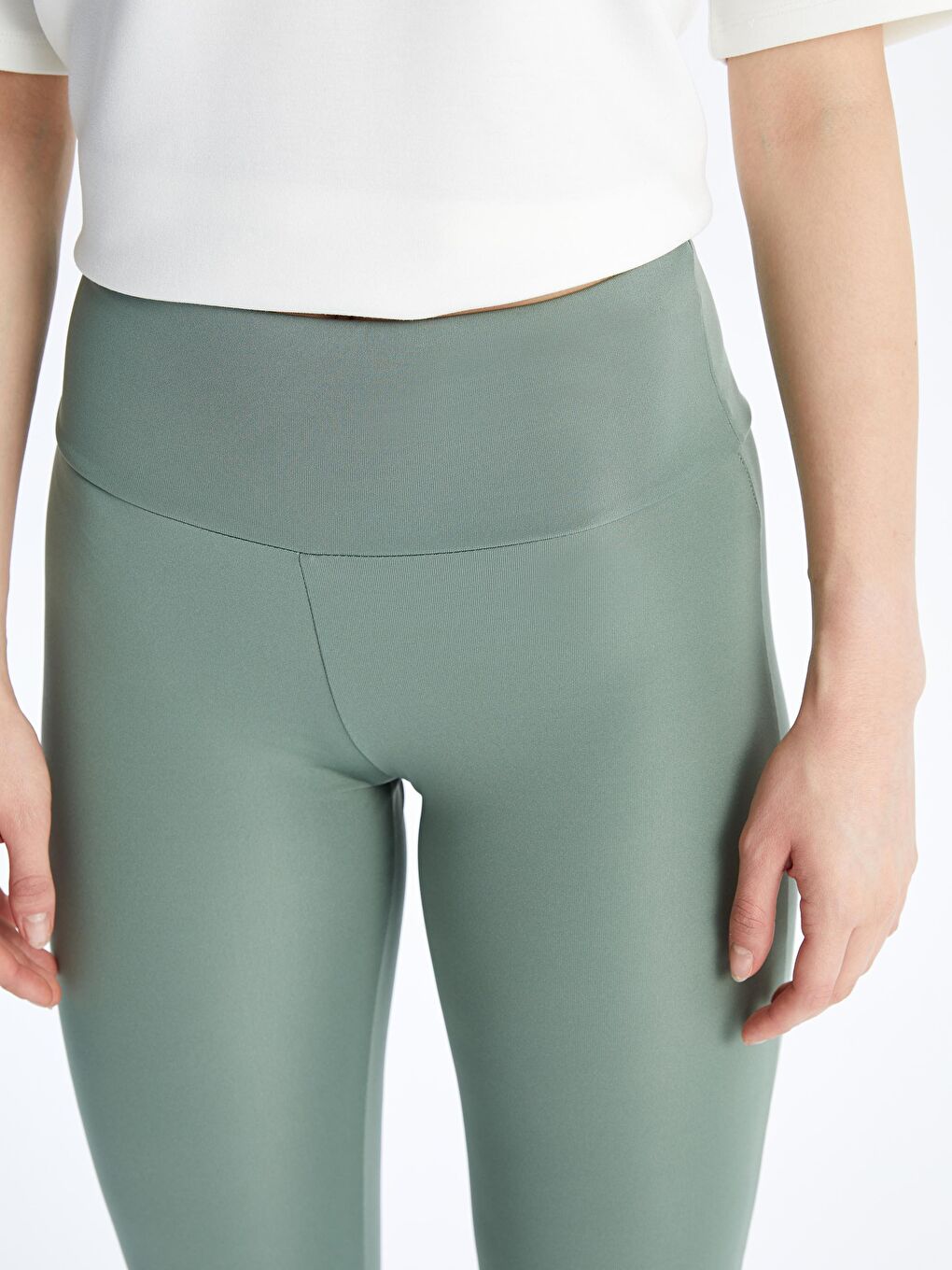 Elastic Waist Flared Women'S Sports Leggings -S5O470Z8-PNH