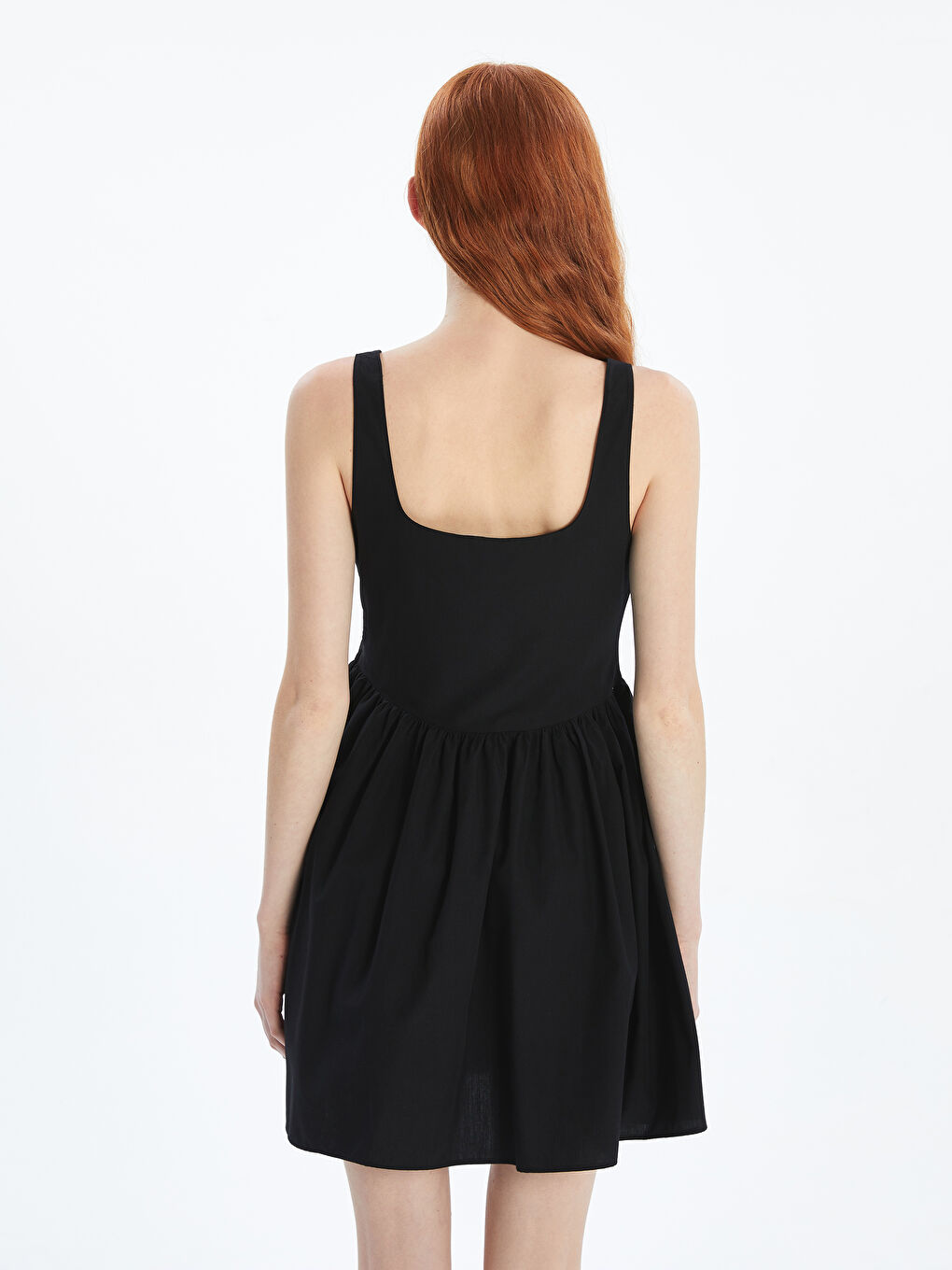 LC Waikiki Square Collar Poplin Mini Dress -S5O486Z8-CVL