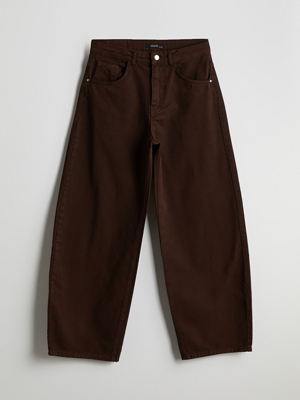 XSIDE Kahverengi Baggy Fit Kadın Jean Pantolon - 4