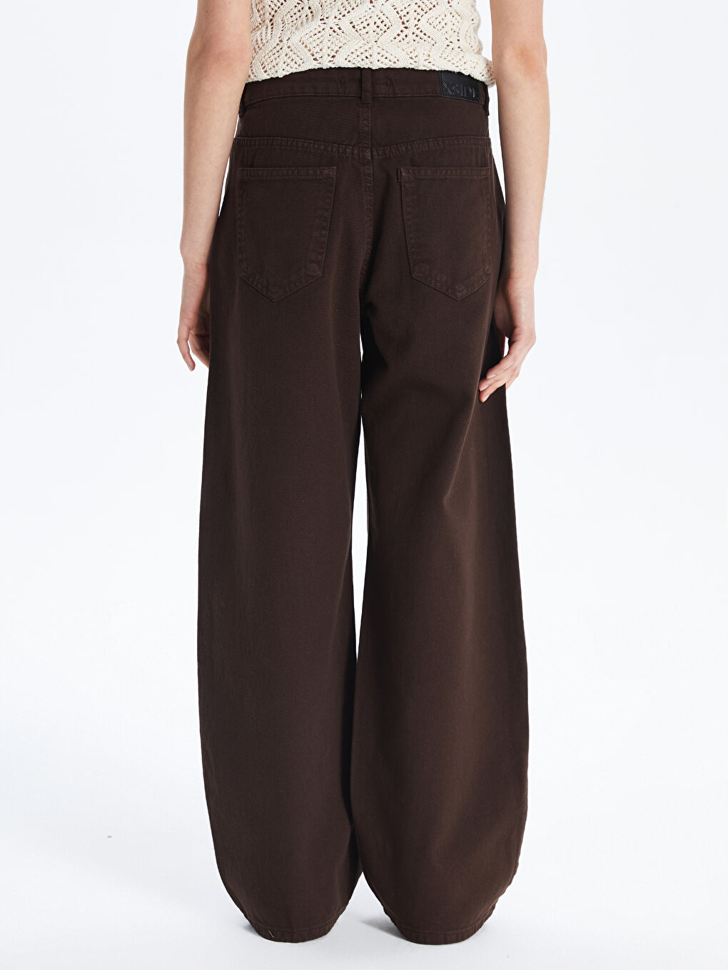 XSIDE Kahverengi Baggy Fit Kadın Jean Pantolon - 3