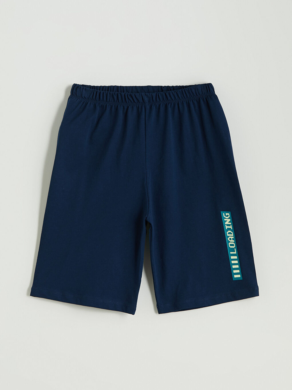 Lacivert Beli Lastikli Erkek Çocuk Pijama Şort