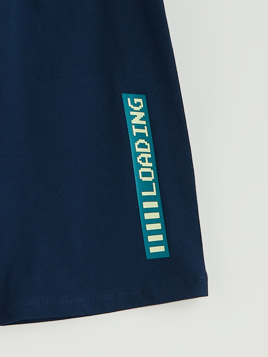 Lacivert Beli Lastikli Erkek Çocuk Pijama Şort-1