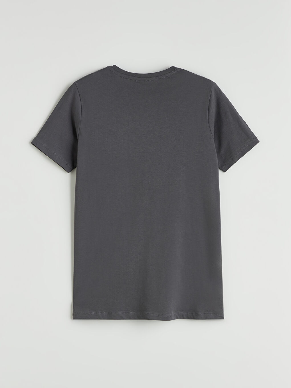 Gri Bisiklet Yaka Erkek Çocuk Pijama Üst-1