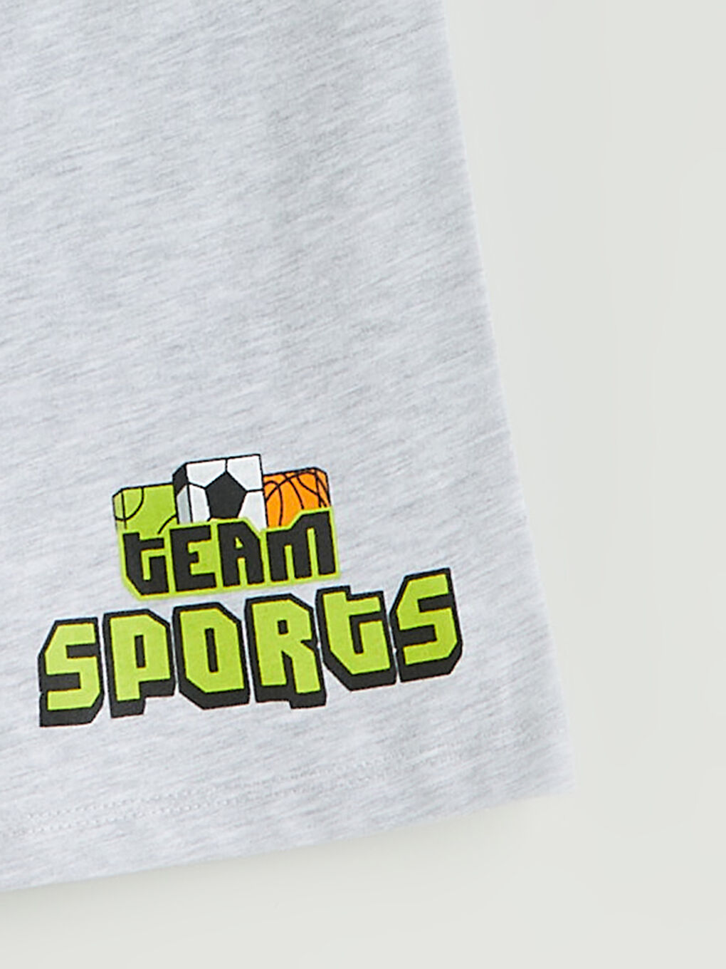 Gri Beli Lastikli Erkek Çocuk Pijama Şort-1