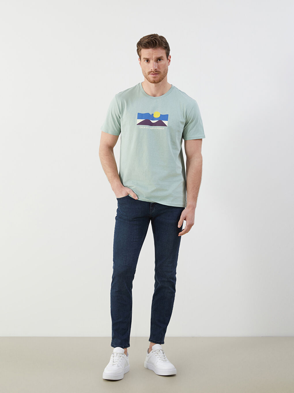 Slim Fit Men's Trousers -S5O553Z8-309