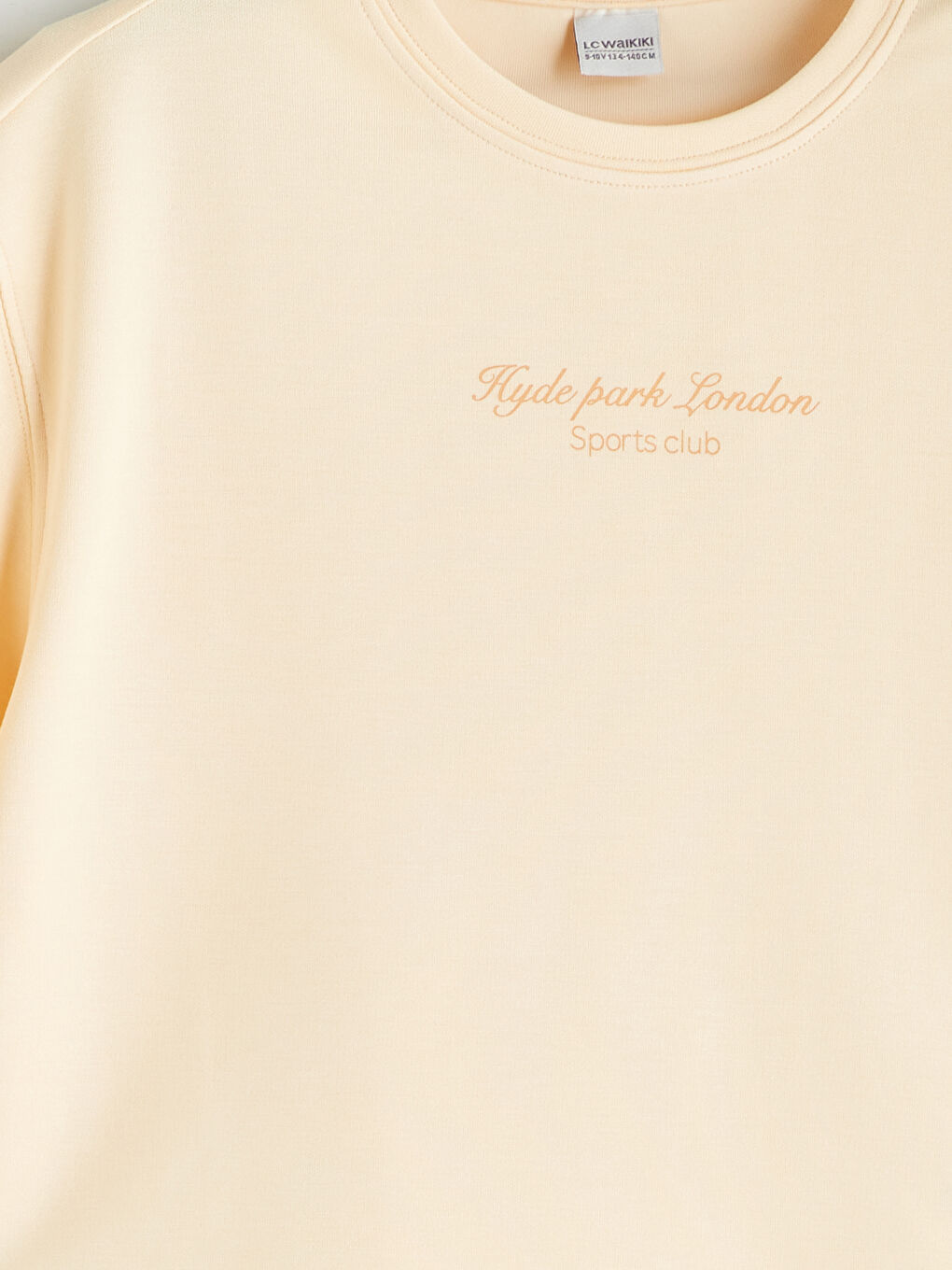 Turuncu Bisiklet Yaka Soft Touch Kız Çocuk Tişört-1