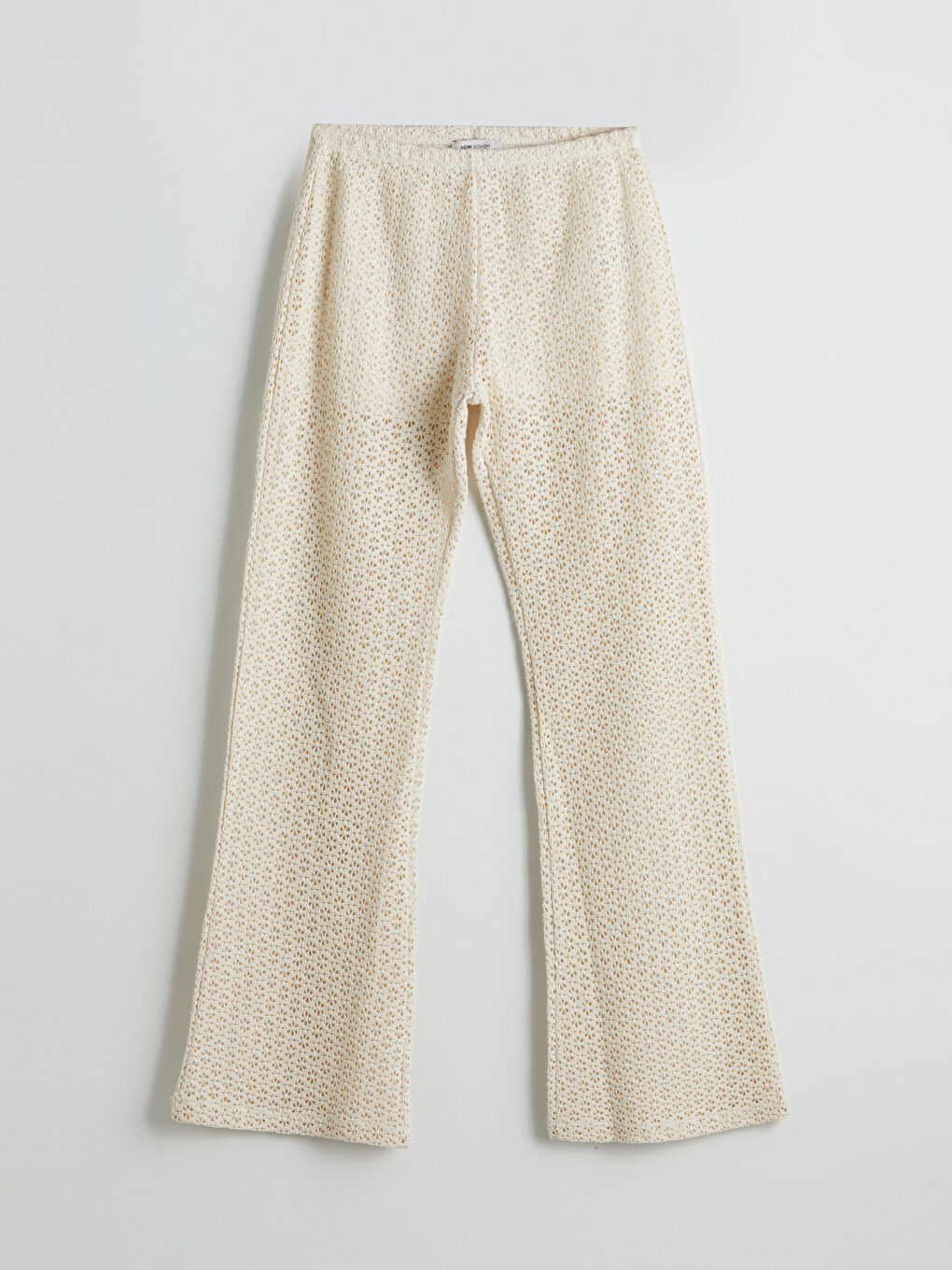 Openwork Women's Trousers with Elastic Waist -S5O585Z8-R9J