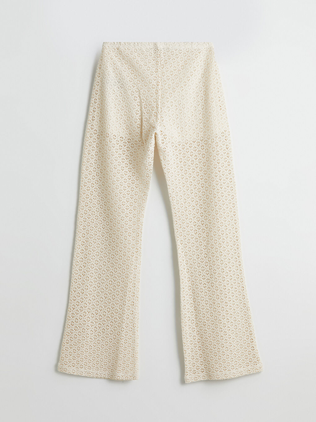 Openwork Women's Trousers with Elastic Waist -S5O585Z8-R9J