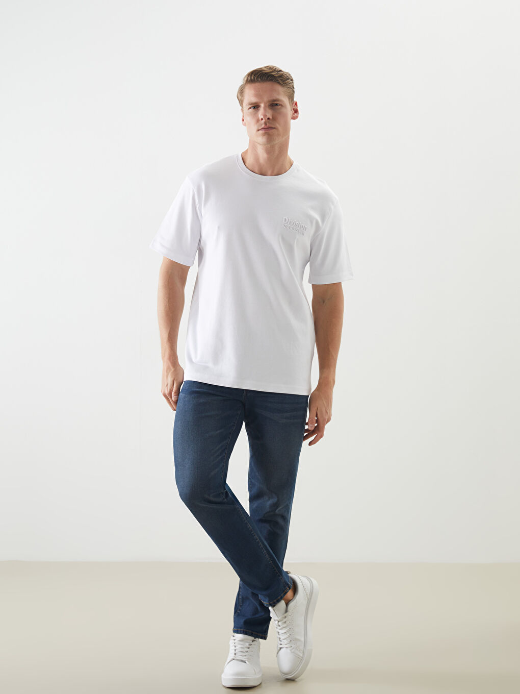 Crew Neck Printed Men's T-Shirt -S5O610Z8-Q6K
