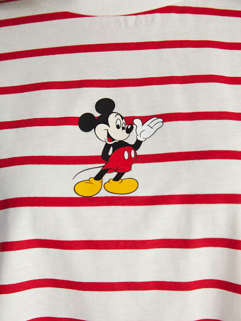 Crew Neck Mickey Mouse Printed Women's T-Shirt-2