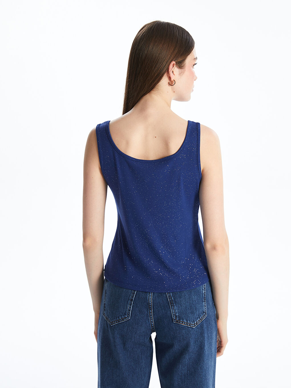 U Neck Patterned Women's Tank Top -S5O664Z8-HKW