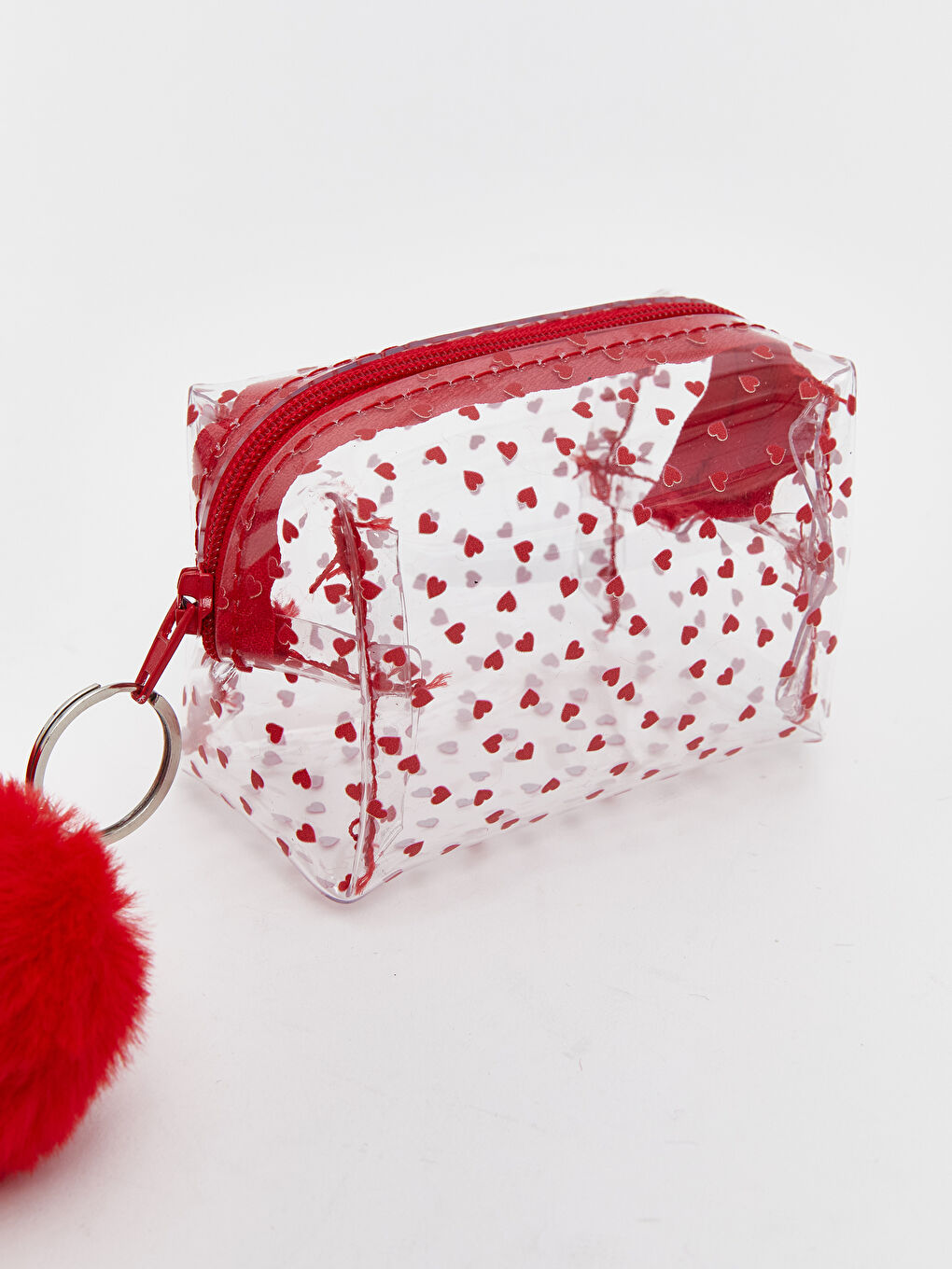 Kalp Desenli Kadın Makyaj Çantası-1