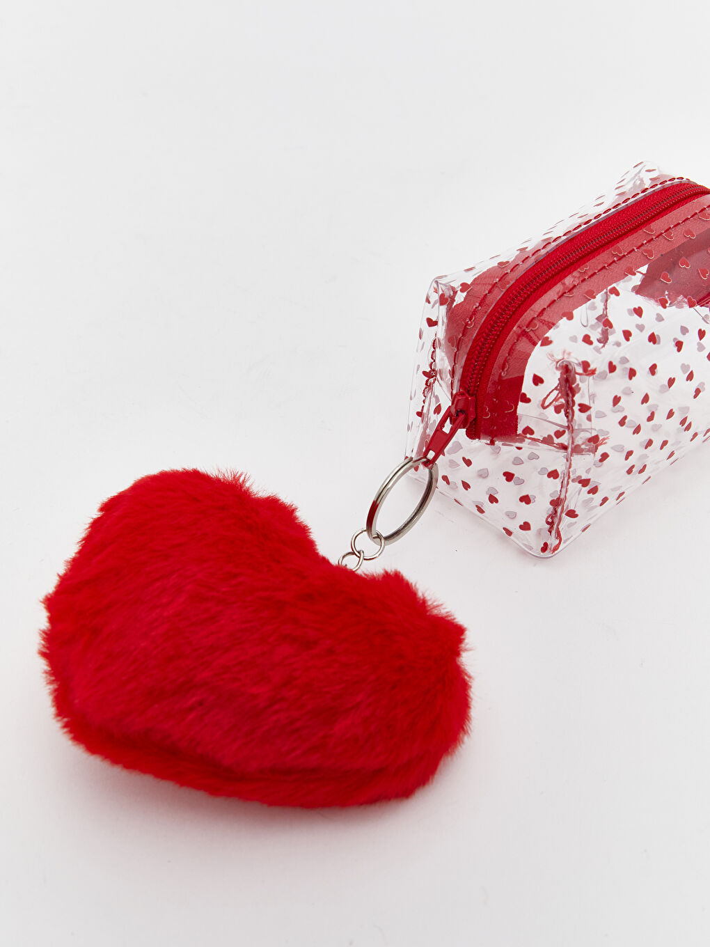 Kalp Desenli Kadın Makyaj Çantası-2