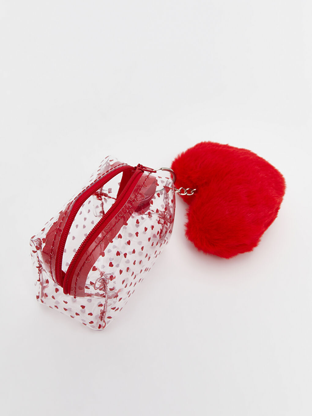 Kalp Desenli Kadın Makyaj Çantası-3