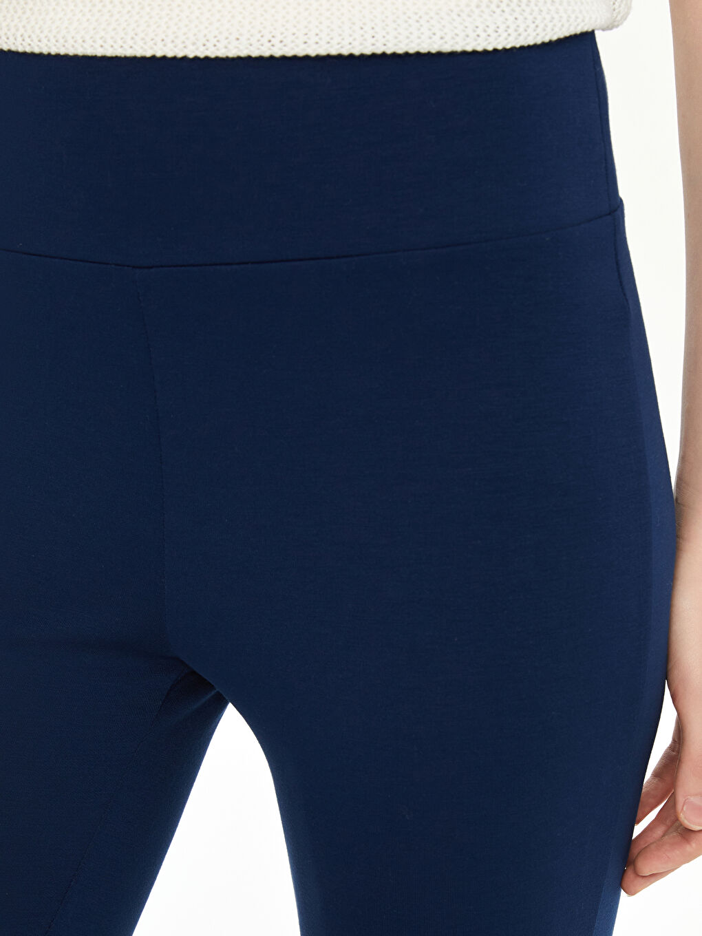Elastic Waist Straight Flared Women's Leggings Trousers -S5O775Z8-R4J