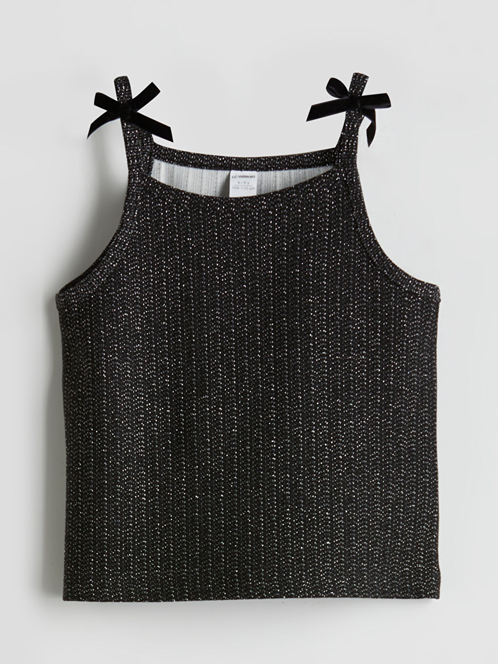 Siyah Parlak İpli Kız Çocuk Atlet