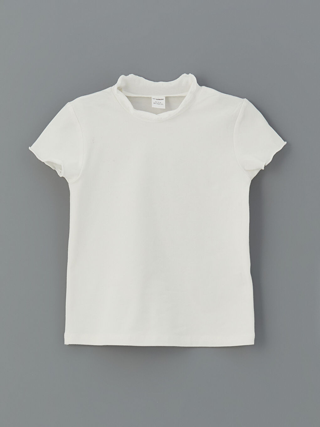 Ekru Fiyonklu Kız Çocuk Tişört Tayt Pantolon ve Bluz 3'li-3