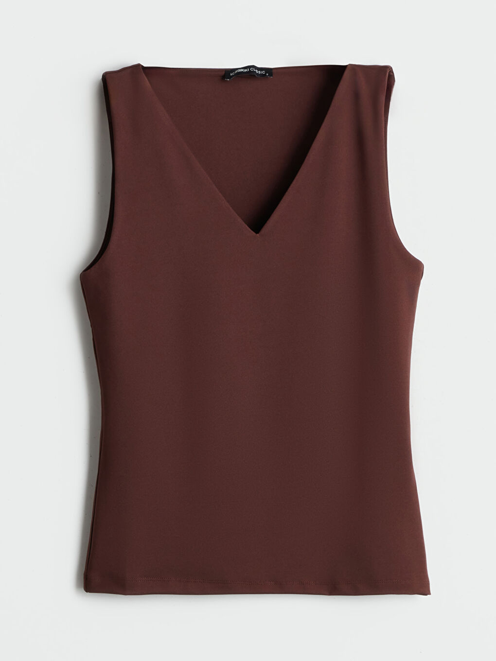 Kahverengi V Yaka Kadın Atlet-4