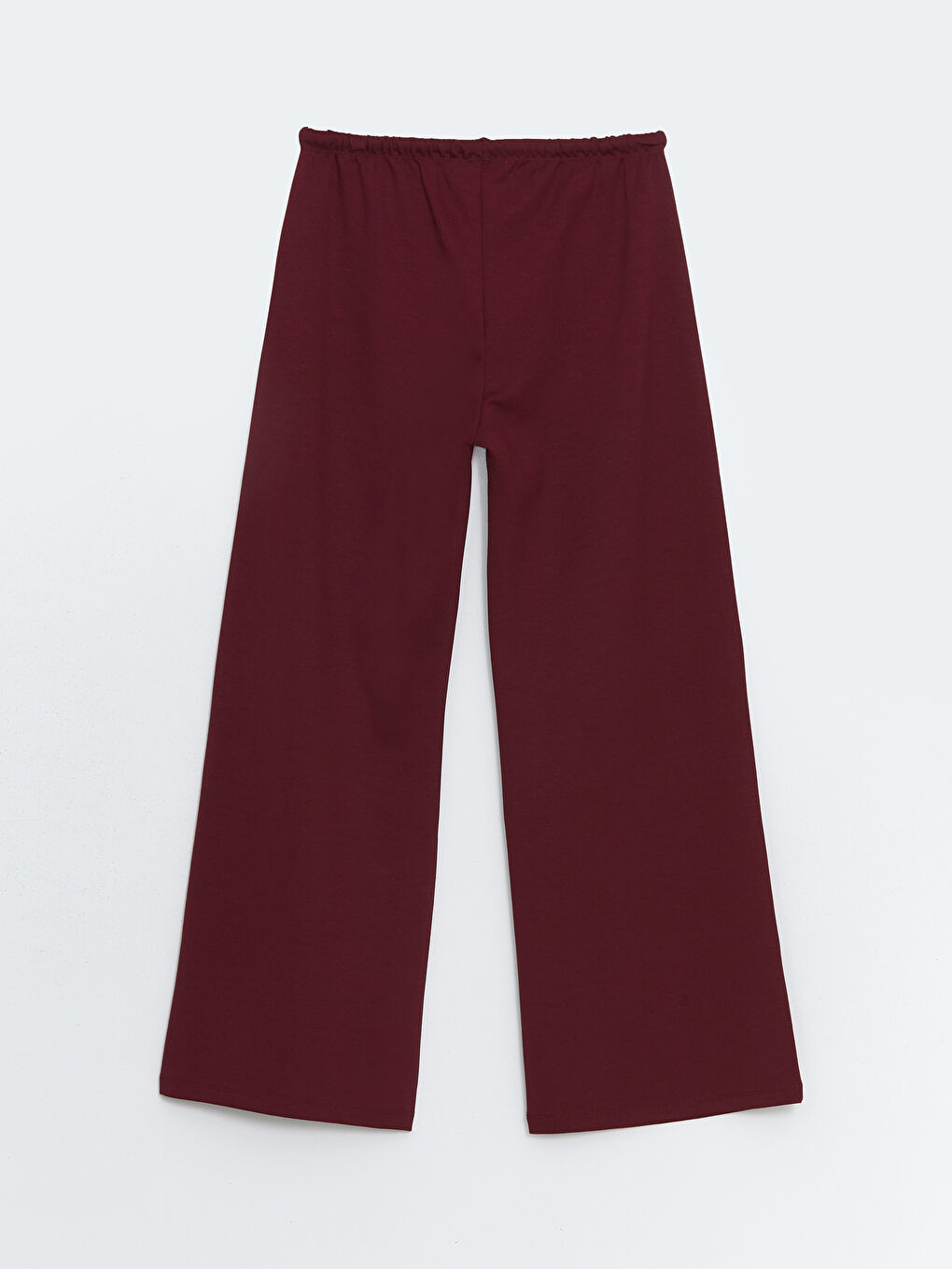 Bordo Beli Lastikli Kadın Eşofman Altı-5